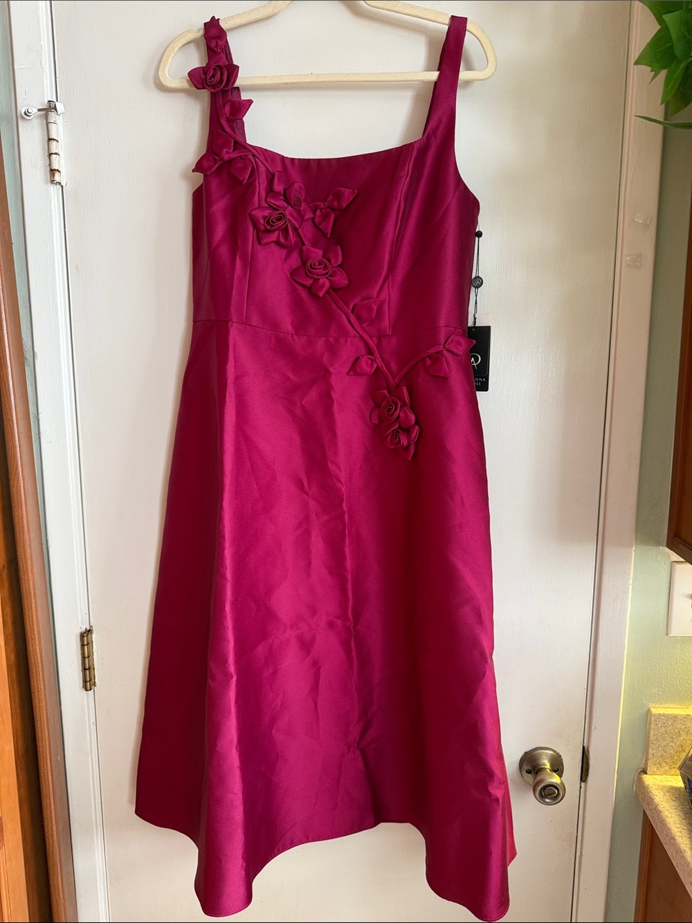 Adrianna Papell Women's Mikado Petal Dress - 12
